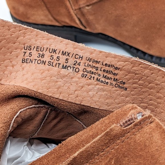 Gentle Soul Women Benton Slit Brown Suede Buckle Ankle Boots size 7.5 - Picture 7 of 11